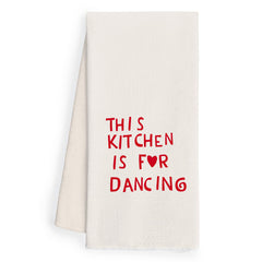 WFSM This Kitchen is for Dancing Towel - Cute Kitchen Towels Kitchen Sign Hand Towels Cute Hostess Gifts Gifts for Chefs Funny Hand Towels Decorative Kitchen Towels Kitchen Decor 16×24 Inches