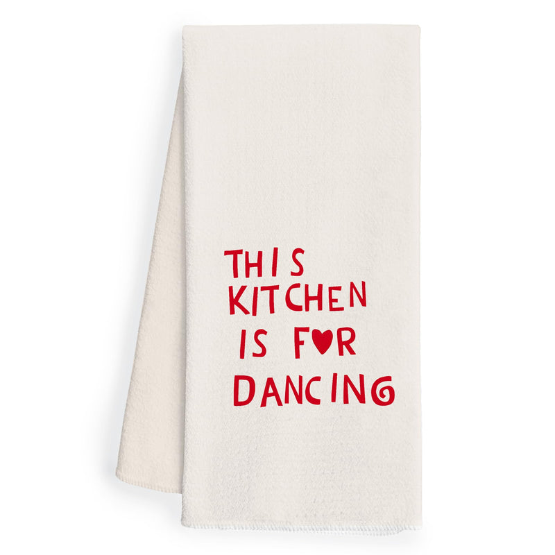 WFSM This Kitchen is for Dancing Towel - Cute Kitchen Towels Kitchen Sign Hand Towels Cute Hostess Gifts Gifts for Chefs Funny Hand Towels Decorative Kitchen Towels Kitchen Decor 16×24 Inches
