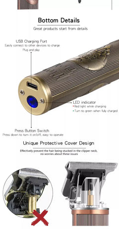 USB Rechargeable Electric Hair Trimmer