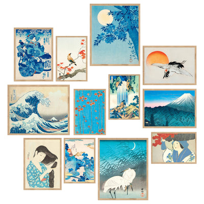 97 Decor Japanese Decor For Bedroom - Japanese Posters For Wall Japanese Art Wall Decor Blue Japanese Wall Art Prints The Great Wave Off Kanagawa Hokusai Paintings Asian Decor For Home (unframed)