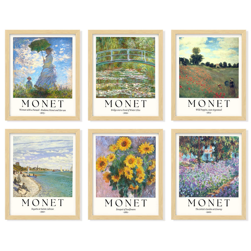 97 Decor Monet Poster - Monet Wall Art Water Lilies Monet Prints Monet Artwork for Walls Claude Famous Art Prints Posters Claude Oil Classic Paintings Fine Art Vintage Pictures (8x10 UNFRAMED)