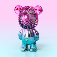 Cute Mini USB Cartoon Bear Handheld Portable Fan