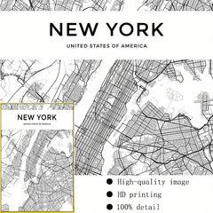 3pcs 11.8x15.7in Abstract City Map Art Prints