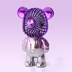 Cute Mini USB Cartoon Bear Handheld Portable Fan