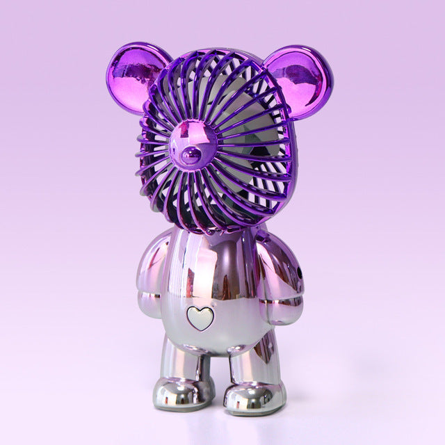 Cute Mini USB Cartoon Bear Handheld Portable Fan