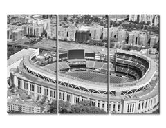 New York Yankee Stadium Pictures for Living Room Black and White Wall Art Prints on Canvas Baseball Field Painting Modern Artwork Wall Decor for Bedroom Office Bathroom Decor Ready to Hang 42"Wx28"H