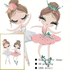 3pcs Ballet Girl Canvas Prints for Nursery Wall Art