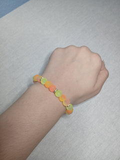 Glass Beaded Glow in the Dark Bracelet (Orange)