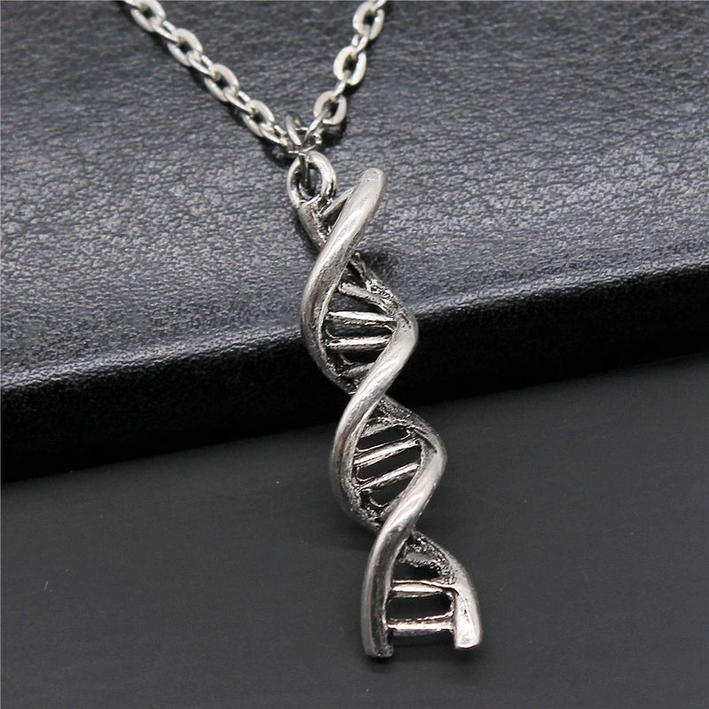 Silver DNA Necklace