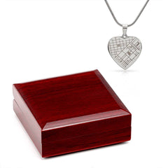 Unique Map Heart Pendant