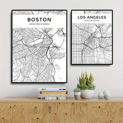 3pcs 11.8x15.7in Abstract City Map Art Prints
