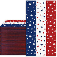 JarThenaAMCS Patriotic Guest Paper Napkins Star 3 Ply Disposable Napkins Red White Blue 4th of July Dinner Hand Napkin Towel for Independence Day Party Supplies Table Decor 80Pcs