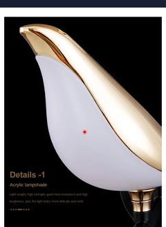 Modern Magpie LED Wall Lamp for Bedroom Decor